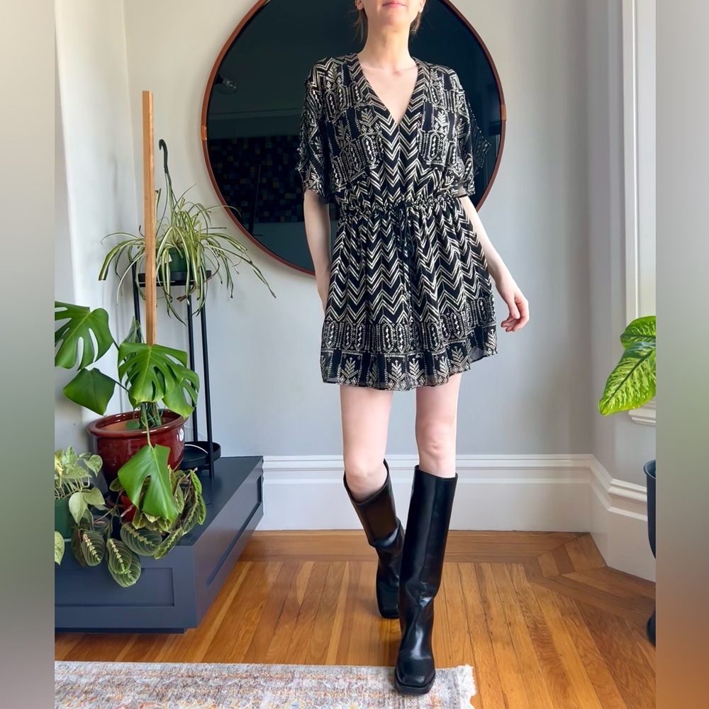 Free People metallic geo dress, size S